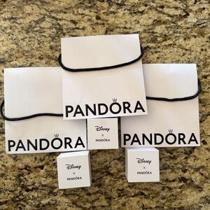 Pandora White and Black Jewelry Packaging Set